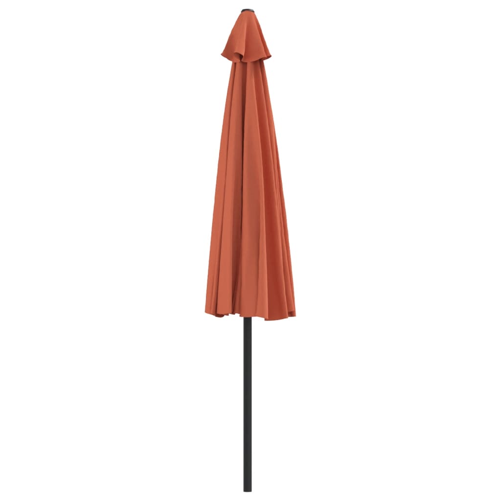 Balcony Parasol with Aluminium Pole Terracotta 300x155x223 cm Half