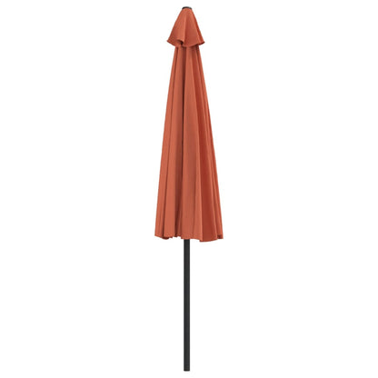 Balcony Parasol with Aluminium Pole Terracotta 300x155x223 cm Half