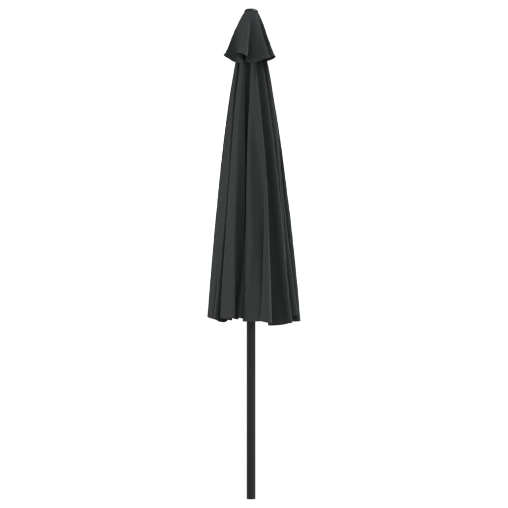 Balcony Parasol with Aluminium Pole Black 300x155x223 cm Half