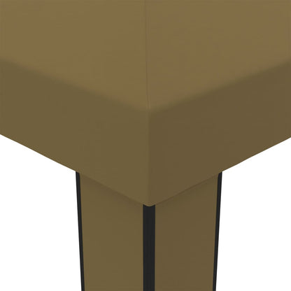 Gazebo with Double Roof 3x6 m Taupe 180 g/m²
