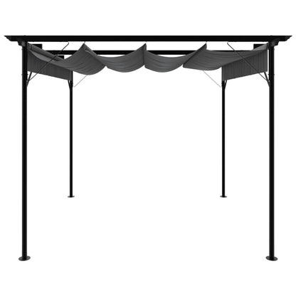 Pergola with Retractable Roof Anthracite 3x3 m Steel 180 g/m²