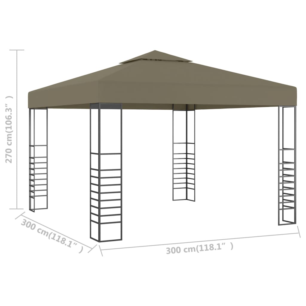 Garden Marquee 3x3 m Taupe 180 g/m²