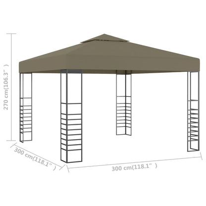 Garden Marquee 3x3 m Taupe 180 g/m²