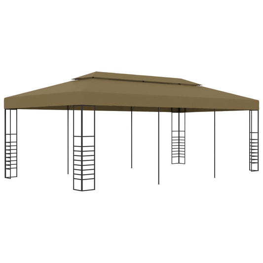 Garden Gazebo 6x3x2.7 m Taupe 180 g/m²