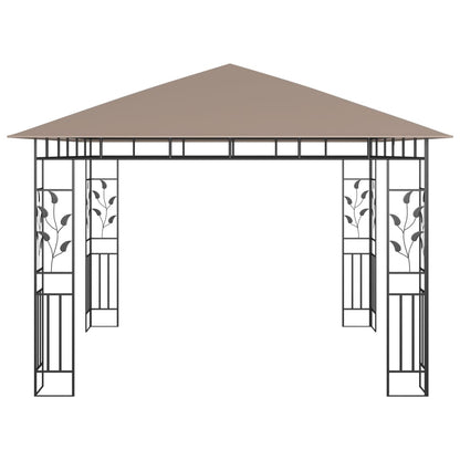 Gazebo with Mosquito Net 3x3x2.73 m Taupe 180 g/m²