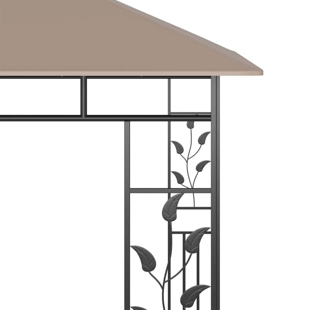 Gazebo with Mosquito Net 3x3x2.73 m Taupe 180 g/m²