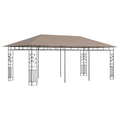 Gazebo with Mosquito Net 6x3x2.73 m Taupe 180 g/m²