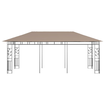 Gazebo with Mosquito Net 6x3x2.73 m Taupe 180 g/m²