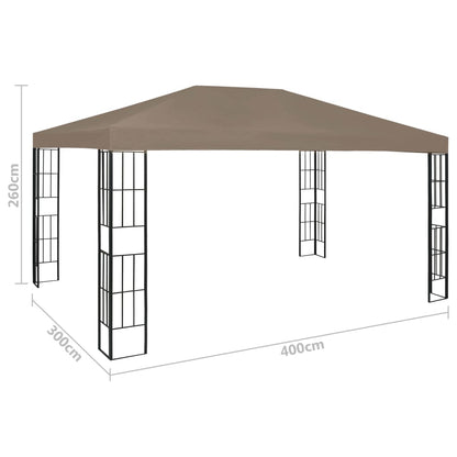 Gazebo 4x3 m Taupe