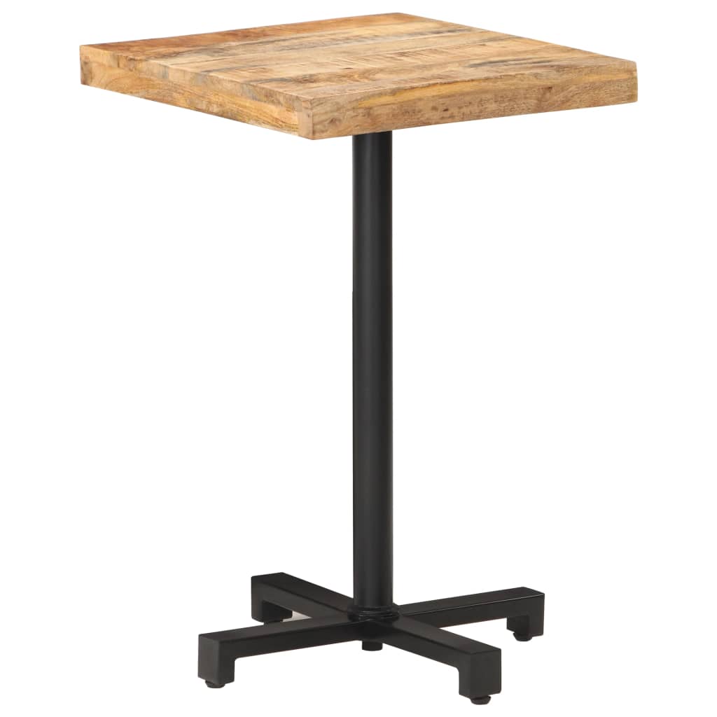 Bistro Table Square 50x50x75 cm Rough Mango Wood