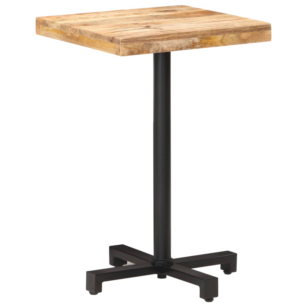 Bistro Table Square 50x50x75 cm Rough Mango Wood