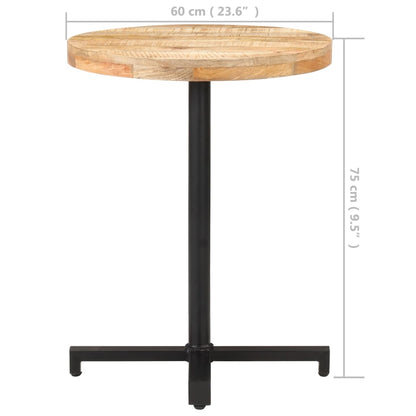 Bistro Table Round Ø60x75 cm Rough Mango Wood