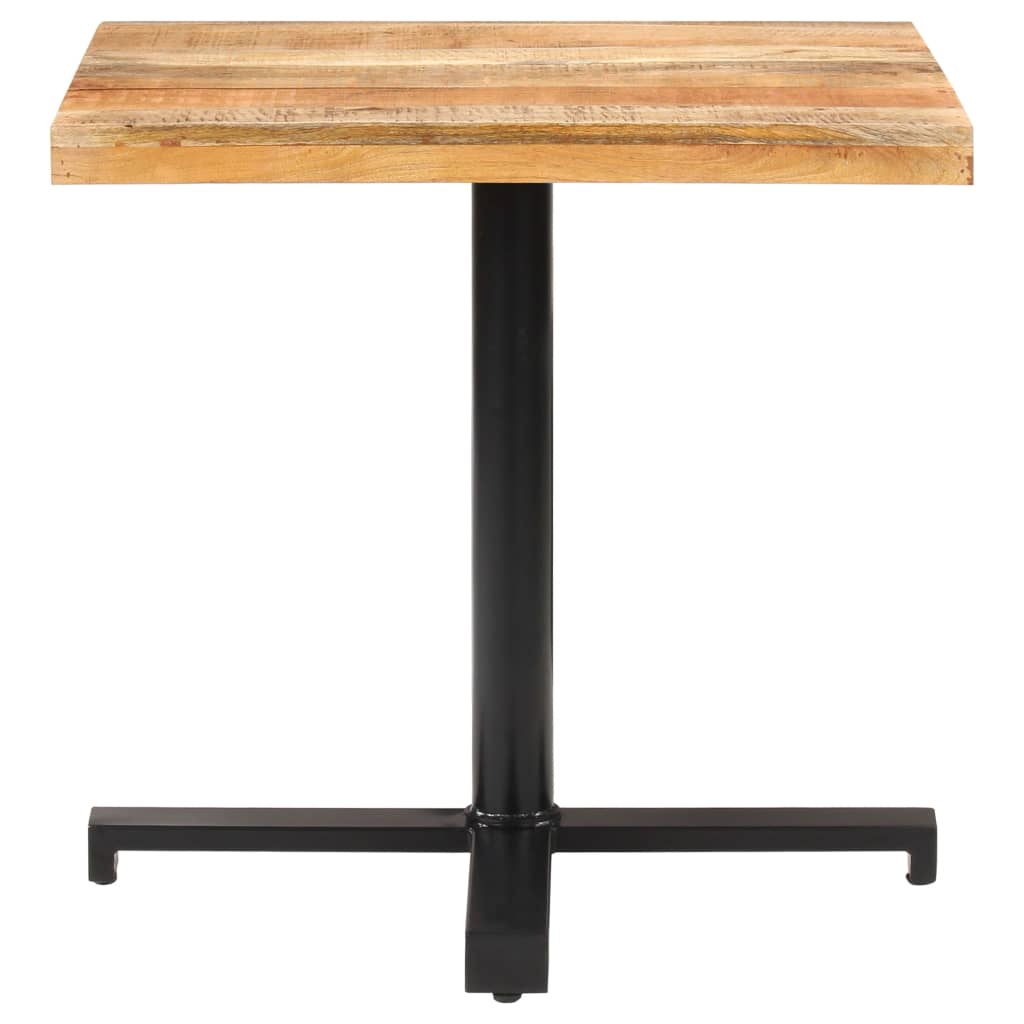 Bistro Table Square 80x80x75 cm Rough Mango Wood