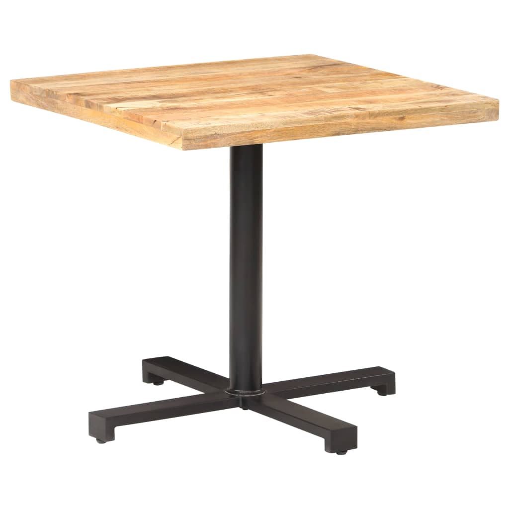 Bistro Table Square 80x80x75 cm Rough Mango Wood