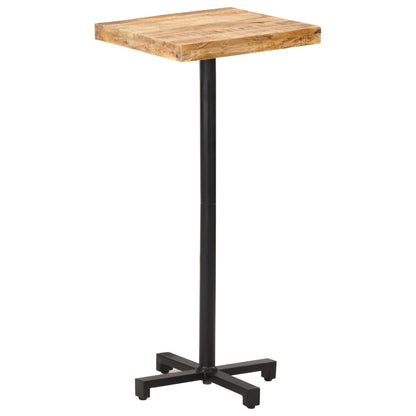 Bar Table Square 50x50x110 cm Rough Mango Wood