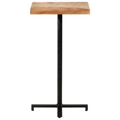 Bar Table Square 50x50x110 cm Rough Mango Wood