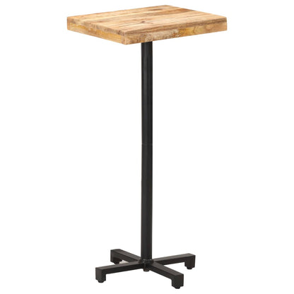 Bar Table Square 50x50x110 cm Rough Mango Wood