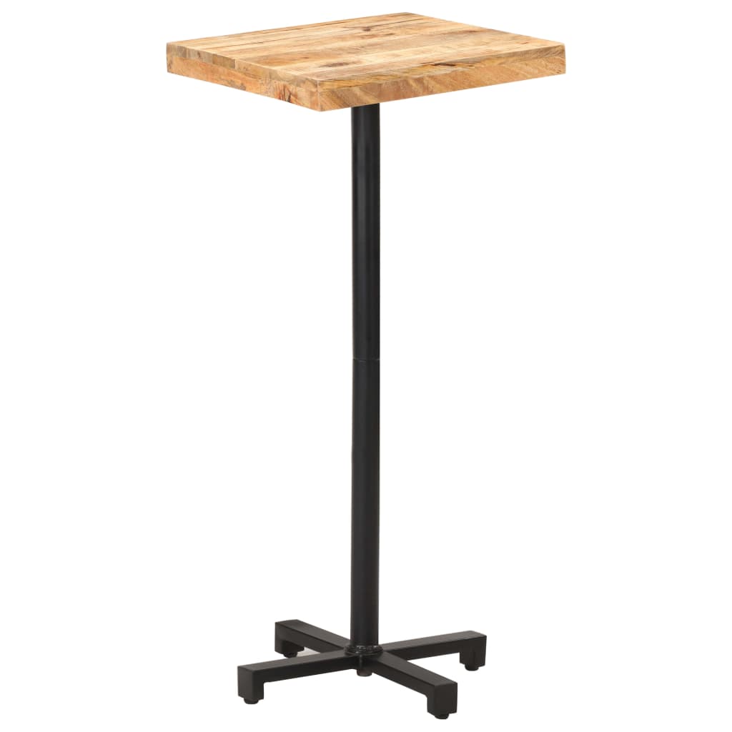 Bar Table Square 50x50x110 cm Rough Mango Wood