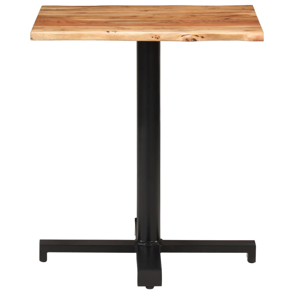 Bistro Table with Live Edges 70x70x75 cm Solid Acacia Wood