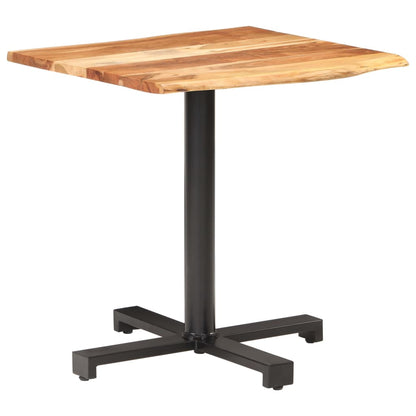 Bistro Table with Live Edges 70x70x75 cm Solid Acacia Wood