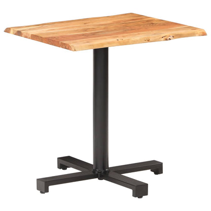 Bistro Table with Live Edges 70x70x75 cm Solid Acacia Wood