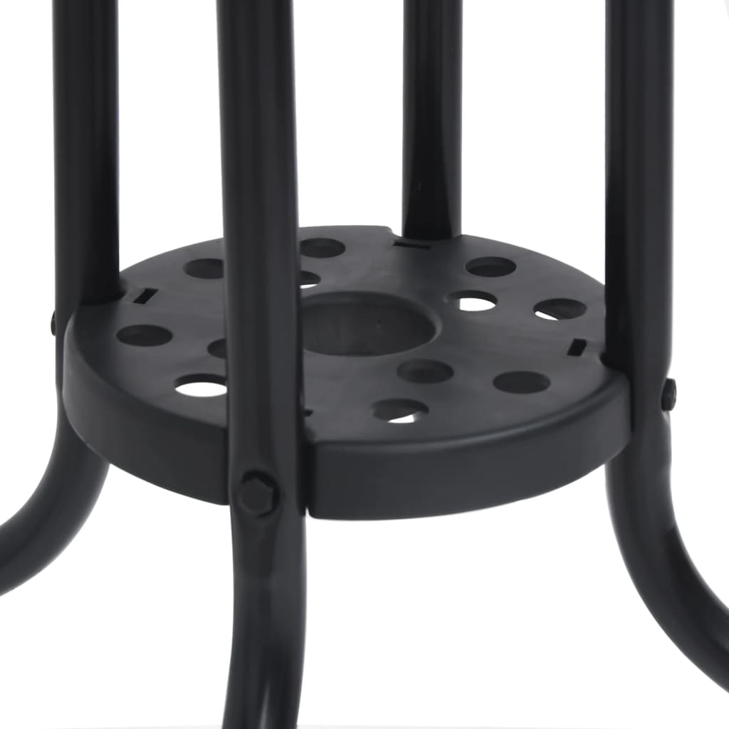 Garden Table Black 70x70x70 cm Steel