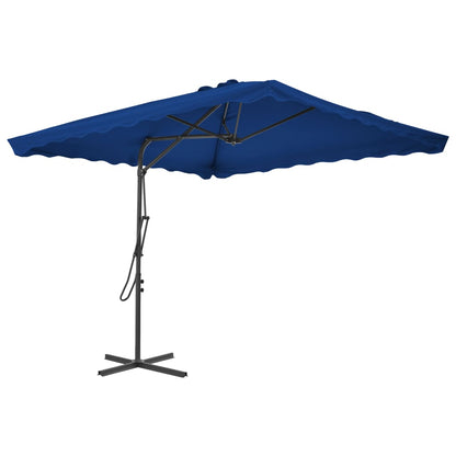 Garden Parasol with Steel Pole Blue 250x250x230 cm