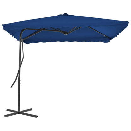 Garden Parasol with Steel Pole Blue 250x250x230 cm