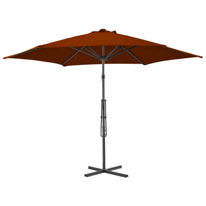 Outdoor Parasol with Steel Pole Terracotta 300x230 cm