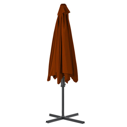 Outdoor Parasol with Steel Pole Terracotta 300x230 cm