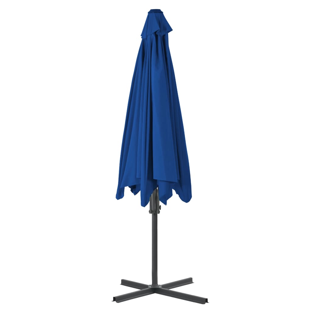 Garden Parasol with Steel Pole Blue 300x230 cm