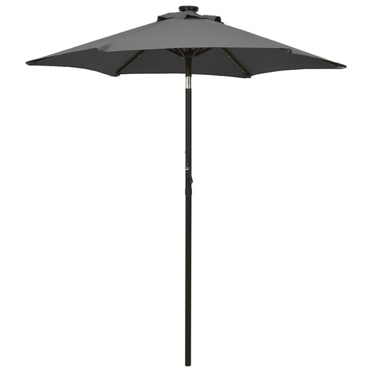 Garden Parasol with LED Lights Anthracite 200x211 cm Aluminium