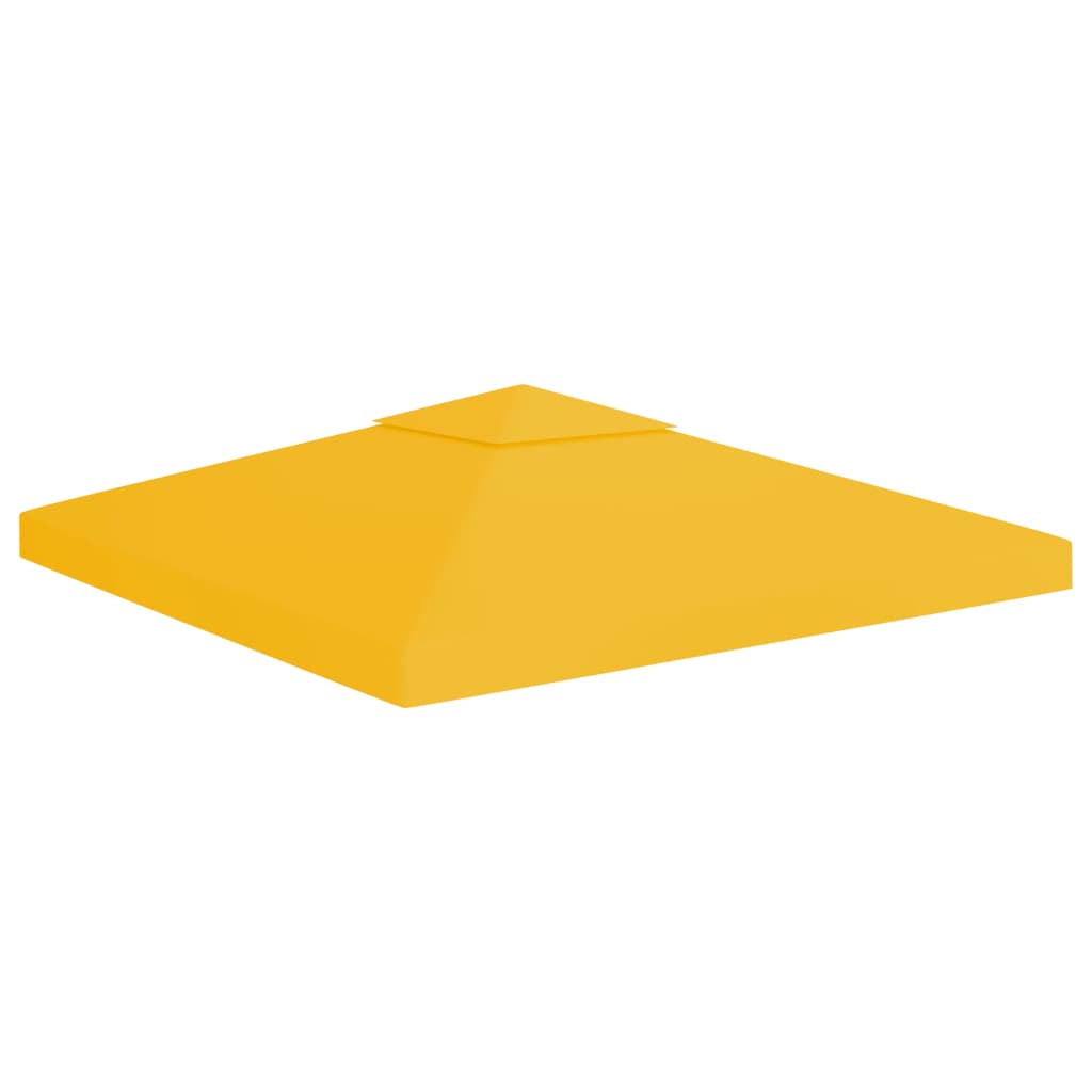 2-Tier Gazebo Top Cover 310 g/m² 3x3 m Yellow