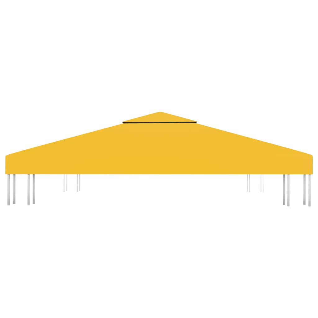 2-Tier Gazebo Top Cover 310 g/m² 3x3 m Yellow