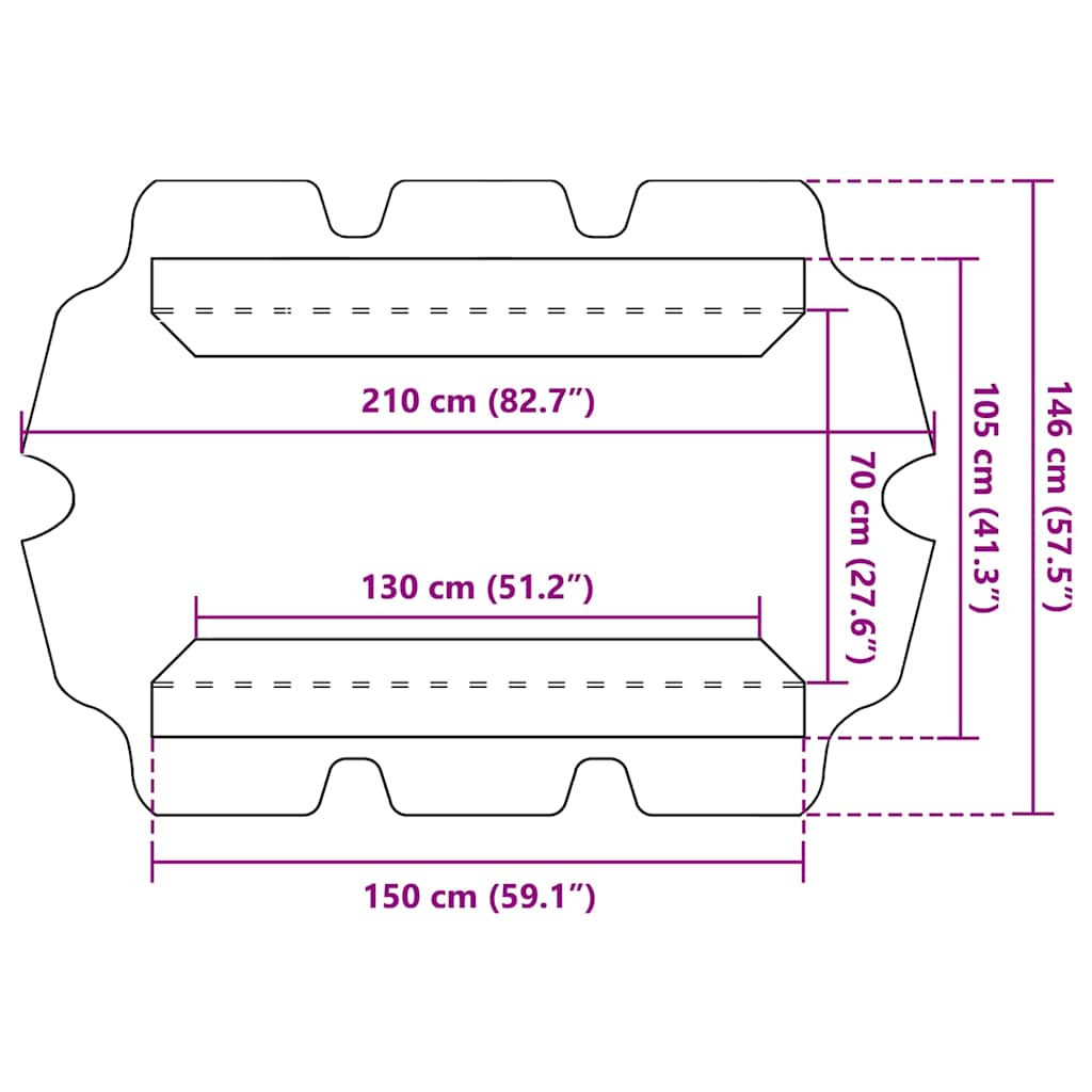 Replacement Canopy for Garden Swing Cream 150/130x105/70 cm
