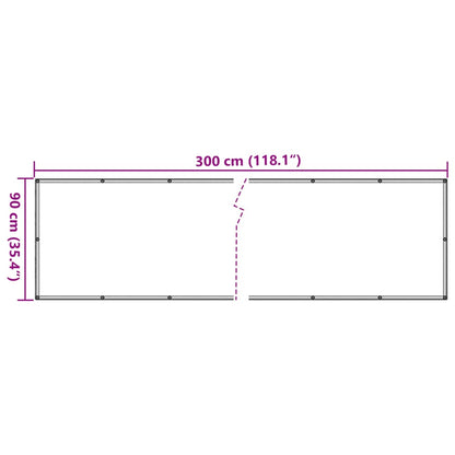 Balcony Screen Anthracite 90x300 cm Oxford Fabric