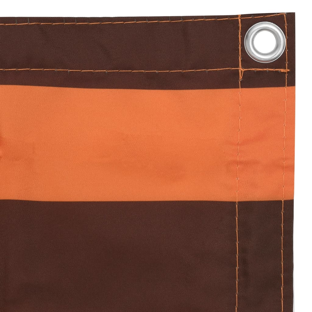 Balcony Screen Orange and Brown 90x500 cm Oxford Fabric