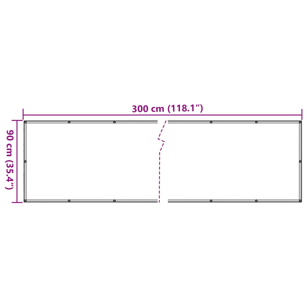 Balcony Screen Beige 90x300 cm Oxford Fabric