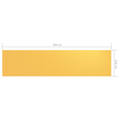 Balcony Screen Yellow 120x500 cm Oxford Fabric