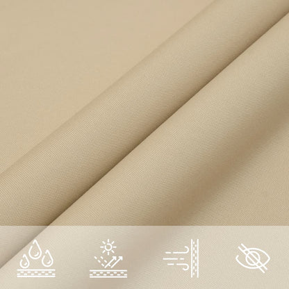 Sunshade Sail Oxford Fabric Triangular 3x4x5 m Beige