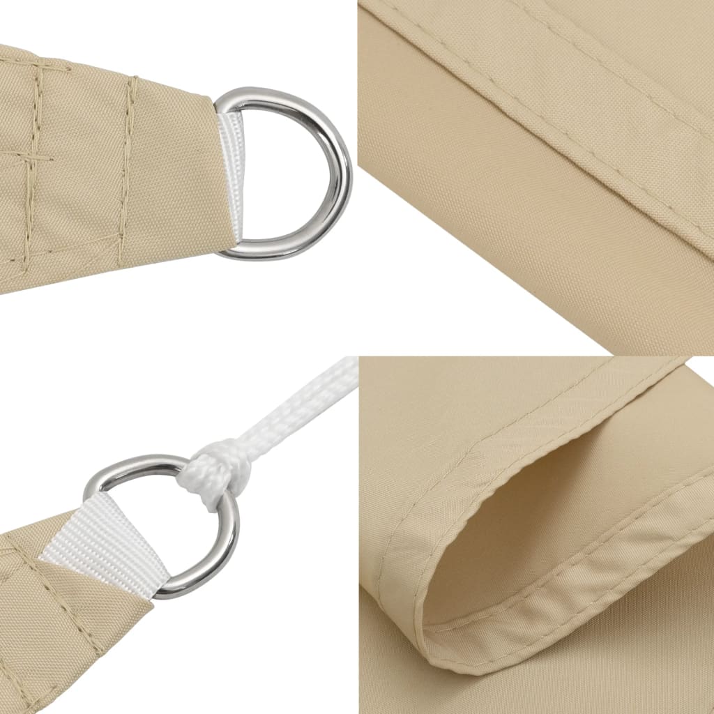 Sunshade Sail Oxford Fabric Triangular 3x4x5 m Beige
