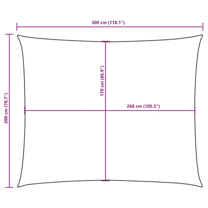 Sunshade Sail Oxford Fabric Rectangular 2x3 m Cream