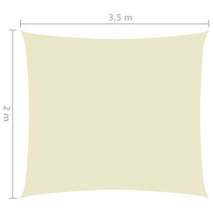 Sunshade Sail Oxford Fabric Rectangular 2x3.5 m Cream