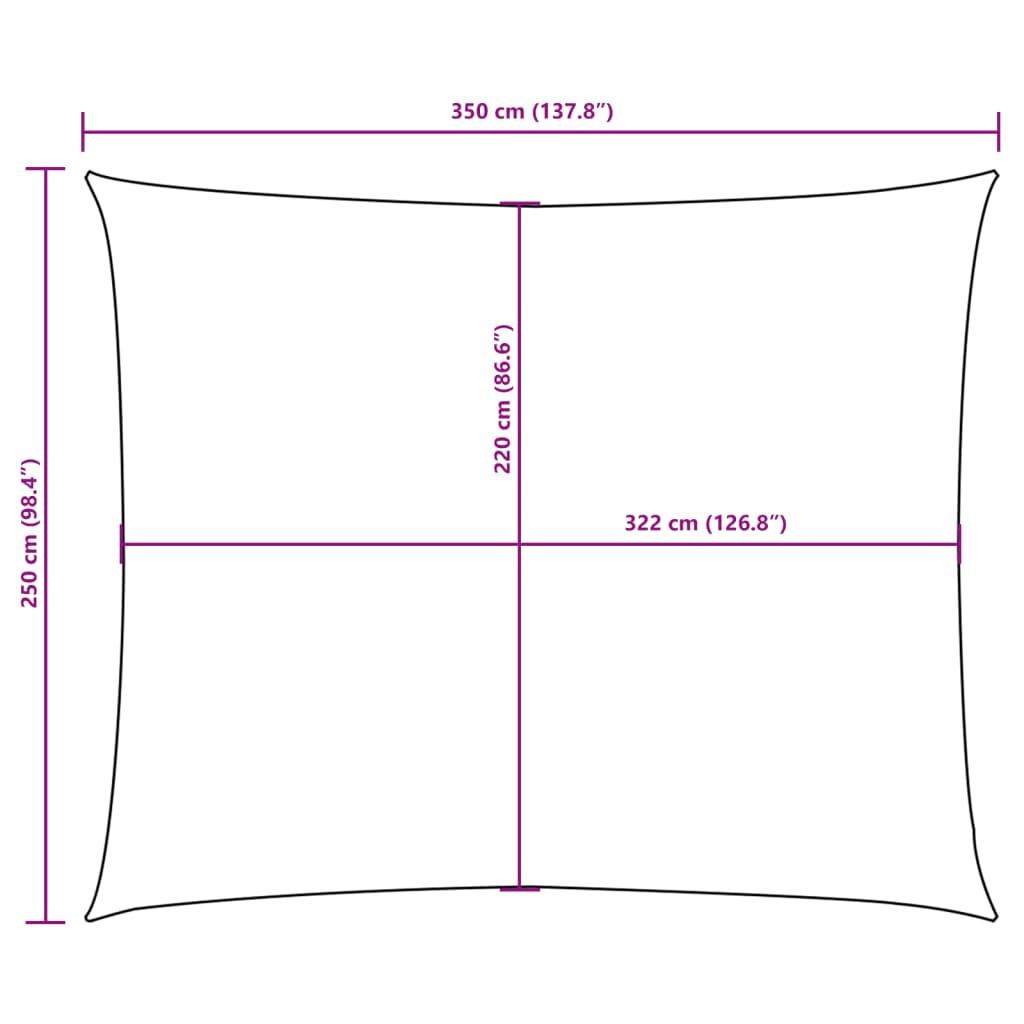 Sunshade Sail Oxford Fabric Rectangular 2.5x3.5 m Cream