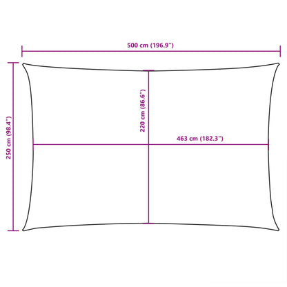 Sunshade Sail Oxford Fabric Rectangular 2.5x5 m Cream