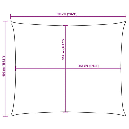 Sunshade Sail Oxford Fabric Rectangular 4x5 m Cream