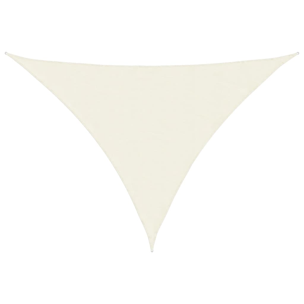 Sunshade Sail Oxford Fabric Triangular 5x7x7 m Cream