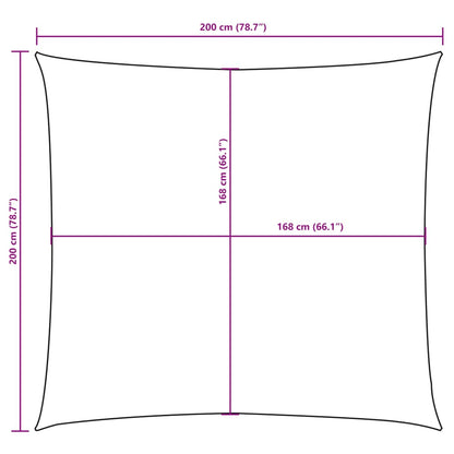 Sunshade Sail Oxford Fabric Square 2x2 m White