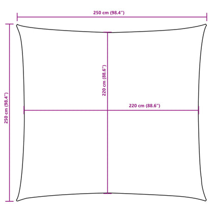 Sunshade Sail Oxford Fabric Square 2.5x2.5 m White