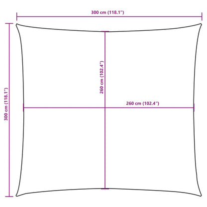 Sunshade Sail Oxford Fabric Square 3x3 m White